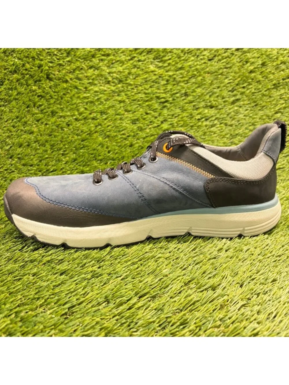 Samuel Hubbard Camino Walker Mens Size 10 Blue Athletic Leather Shoes Sneakers